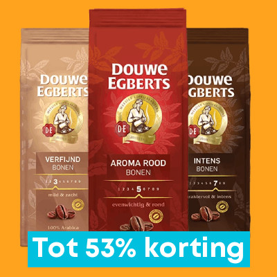 Berouw ironie Kapper Douwe Egberts (DE) koffie aanbieding kopen? Actuele-Aanbiedingen.nl